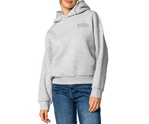 Sublevel Damen Basic Pullover Hoodie mit Mini-Print Light-Grey M