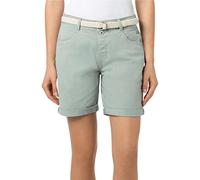 Sublevel Damen Bermuda Shorts mit Gürtel, Sommerhose bequem und atmungsaktiv Light-Green S