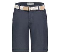 Sublevel Damen Chino Bermuda Shorts mit Buntem Gürtel Dark-Blue S