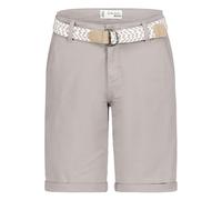 Sublevel Damen Chino Bermuda Shorts mit Buntem Gürtel Light-Grey S