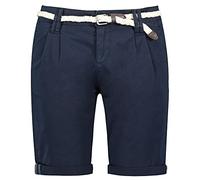 Sublevel Damen Denim Bermuda Chino Stretch Shorts mit Aufschlag Bequeme Kurze Hose im Used Look