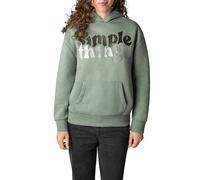 Sublevel Damen Hoodie Kapuzenpullover bestickt oversize middle-green M