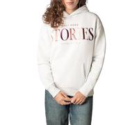 Sublevel Damen Hoodie Kapuzenpullover bestickt oversize white S