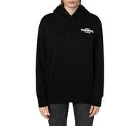 Sublevel Damen Hoodie mit Basic Backprint, Oversized Sweathoodie Black L