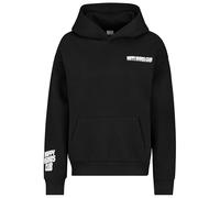 Sublevel Damen Hoodie mit Front- und Ärmeldruck Happy Hearts Club, Farben:Schwarz, Größe:L