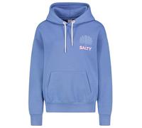 Sublevel Damen Hoodie mit Kordelzug und Kängurutasche, Palmendruck, Dream Motiv, Farben:Blau, Größe:XS