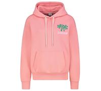 Sublevel Damen Hoodie mit Kordelzug und Kängurutasche, Palmendruck, Dream Motiv, Farben:Pink, Größe:XL