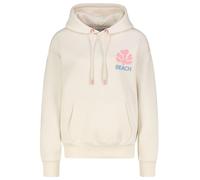 Sublevel Damen Hoodie mit Kordelzug und Kängurutasche, Palmendruck, Dream Motiv, Farben:Weiß, Größe:M