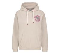 Sublevel Damen Hoodie - Warmer Fleece Hoodie mit kreativem Cartoon Backprint Light-beige M