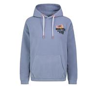 Sublevel Damen Hoodie - Warmer Fleece Hoodie mit kreativem Cartoon Backprint Middle-Blue XS