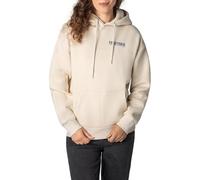 Sublevel Damen Kapuzenpullover Hoodie mit Rücken-Print, Kängurutasche Light-beige XL