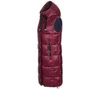 Sublevel Damen lange Steppweste D50048X80105B10 Wine Red S