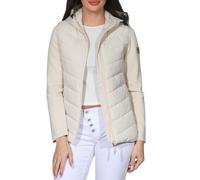Sublevel Damen leichte Steppjacke mit Kapuze Übergangsjacke sportlich Outdoor und Alltag LSL-548 Nude Beige XL