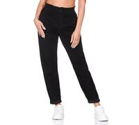 Sublevel Damen Paperbag Cord-Hose High-Waist Damenhose Elastischer Bund LSL-533 Black XXL