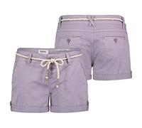 Sublevel Damen Short Bermuda Kurze Hose Sommer Chino Stoff Hotpants mit Gürtel, Hosengröße:S / 36, Farbe:Lilac