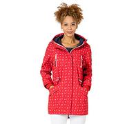 Sublevel Damen Softshell-Jacke Kurzmantel mit Kapuze & Print red S
