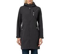 Sublevel Damen Softshellmantel - Übergangsjacke mit Kapuze, Leistentaschen & Brusttaschen, ideal für Outdooraktivität, wasserabweisend Dark-Grey S