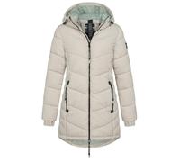 Sublevel Damen Steppmantel gesteppter Kurzmantel mit Kapuze LSL-412 Light Beige XL