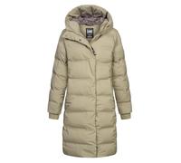 Sublevel Damen Steppmantel knielang gesteppter Winterparka mit Kapuze LSL-539 Dark Beige M