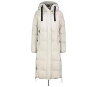 Sublevel Damen Steppmantel lang mit großer Kapuze light-beige M