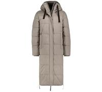 Sublevel Damen Steppmantel lang mit großer Kapuze middle-brown XXL