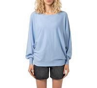 Sublevel Damen Strickpullover - Oversize Pullover mit Fledermausärmeln im Lässigen Look Light-Blue M/L