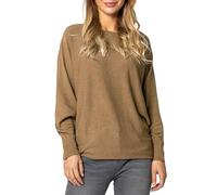 Sublevel Damen Strickpullover - Oversize Pullover mit Fledermausärmeln im Lässigen Look Light-Brown S/M