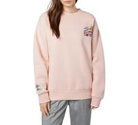 Sublevel Damen Sweater mit Cartoon-Backprint, Oversized Sweatshirt Light-Rose XS