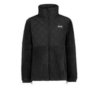Sublevel Damen Teddy-Fleecejacke Plüschjacke mit Steppbesatz und Kragen LSL-545 Black L
