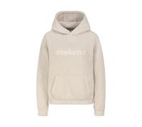 Sublevel Damen Teddyfleece Hoodie mit Kapuze und Stickerei light-beige S