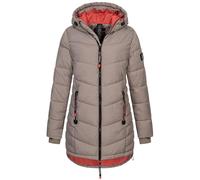 Sublevel Damen Winter Jacke Mantel Parka Steppjacke Steppmantel Wintermantel, Farbe:Braun, Größe:XL (42)