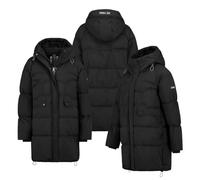 Sublevel Damen Winter Jacke Mantel Parka Steppjacke Steppmantel Wintermantel, Farbe:Schwarz, Größe:L 40