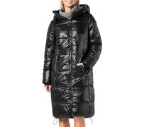 Sublevel Damen Winter Steppmantel - Langer, Warmer Mantel mit Kapuze für Kalte Wintertage black L