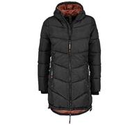 Sublevel Damen Winter Steppmantel, Wasserabweisend, Outdoor Winterjacke mit Kapuze, Lang, Herbst-Winter Mantel (DE/NL/SE/PL, Alphanumerisch, XL, Regular, Regular, Schwarz)
