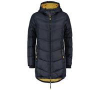 Sublevel Damen Winter Steppmantel, Wasserabweisend, Outdoor Winterjacke mit Kapuze, Lang, Herbst-Winter Mantel (DE/NL/SE/PL, Alphanumerisch, M, Regular, Regular, Dunkel Blau)