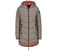 Sublevel Damen Winter Steppmantel, Wasserabweisend, Outdoor Winterjacke mit Kapuze, Lang, Herbst-Winter Mantel (DE/NL/SE/PL, Alphanumerisch, XL, Regular, Regular, Beige)