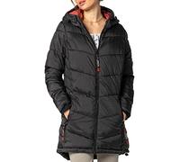 Sublevel Damen Winterjacke Stepp-Mantel mit Kapuze lang & tailliert, Outdoorjacke für Damen black1 M