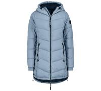 Sublevel Damen Winterjacke Stepp-Mantel mit Kapuze lang & tailliert, Outdoorjacke für Damen middle-blue M