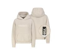 Sublevel Damen Teddyfleece Hoodie mit Kapuze und Stickerei light-beige S