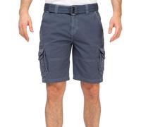 Sublevel Herren Cargo Shorts Kurze Hose LSL-498 Bermuda mit Canvas-Gürtel Dark Blue 36