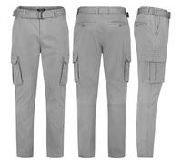 Sublevel Herren Cargohose Regular Cargo Hose Freizeithose Regular Fit, Hosengröße:W34, Farbe:Grau