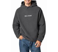 Sublevel Herren Fleece Kapuzenpullover Bestickt Dark-Grey XL