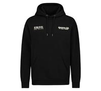 Sublevel Herren-Hoodie mit Backprint, Kapuze, Kängurutaschen black M