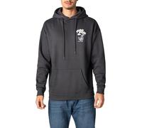 Sublevel Herren Hoodie mit Prints, Kapuze, Kängurutaschen Dark-Grey S