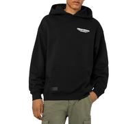 Sublevel Herren Hoodie, Oversized, mit Backprint, Sweathoodie, locker geschnitten, Basic Design, für Freizeit und Alltag black XL