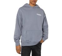 Sublevel Herren Hoodie, Oversized, mit Backprint, Sweathoodie, locker geschnitten, Basic Design, für Freizeit und Alltag Blue L