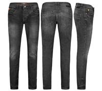 Sublevel Herren Jeans Hose Basic Stretch Jeanshose Regular Slim Denim, Hosengröße:W31, Farbe:Schwarz