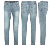 Sublevel Herren Jeans Hose Basic Stretch Jeanshose Regular Slim Denim, Hosengröße:W38, Farbe:Hell Blau