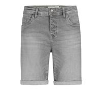 Sublevel Herren Jeansshorts Denim Bermuda mit Umschlag und Ziernähten, Farben:Grau-2, Größe:36W