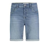 Sublevel Herren Jeansshorts Denim Bermuda mit Umschlag und Ziernähten, Farben:Hellblau, Größe:34W